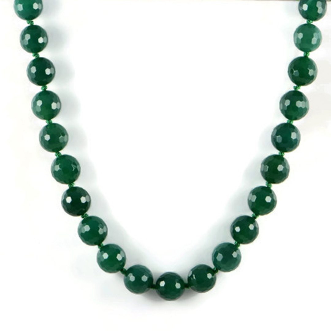 Handmade Gemstone Jewellery | 14mm Agate Necklaces | AqBeads.Uk