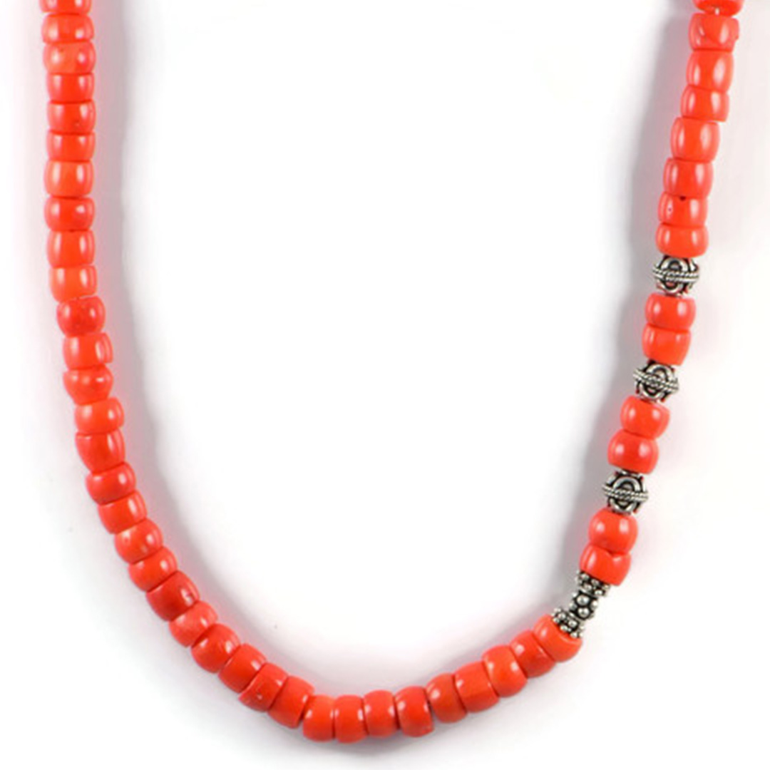 Lemurian Quartz Crystal Gemstone Orange Coral Necklace – IlluminationDesigns