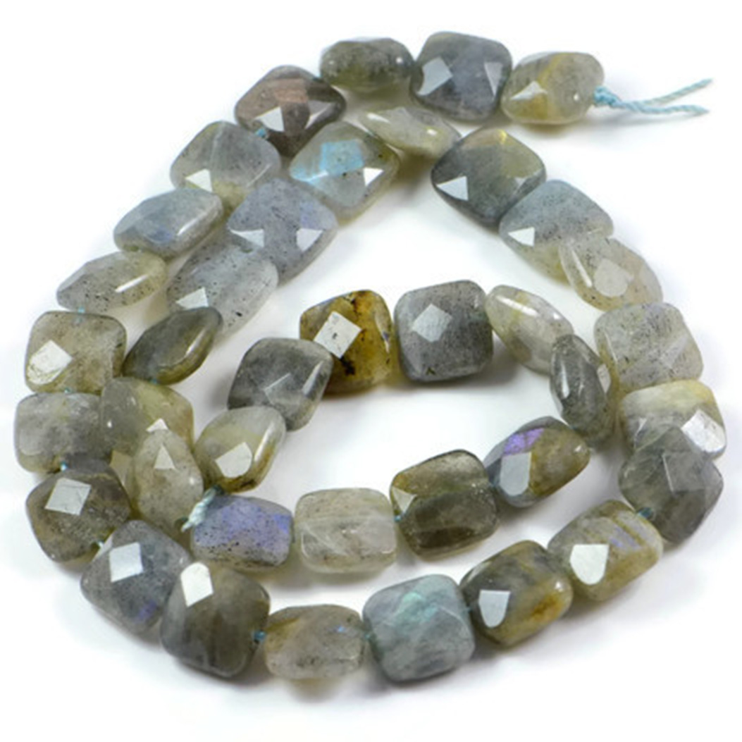 Semi Precious Beads|Square Labradorite Beads | AqBeads.Uk