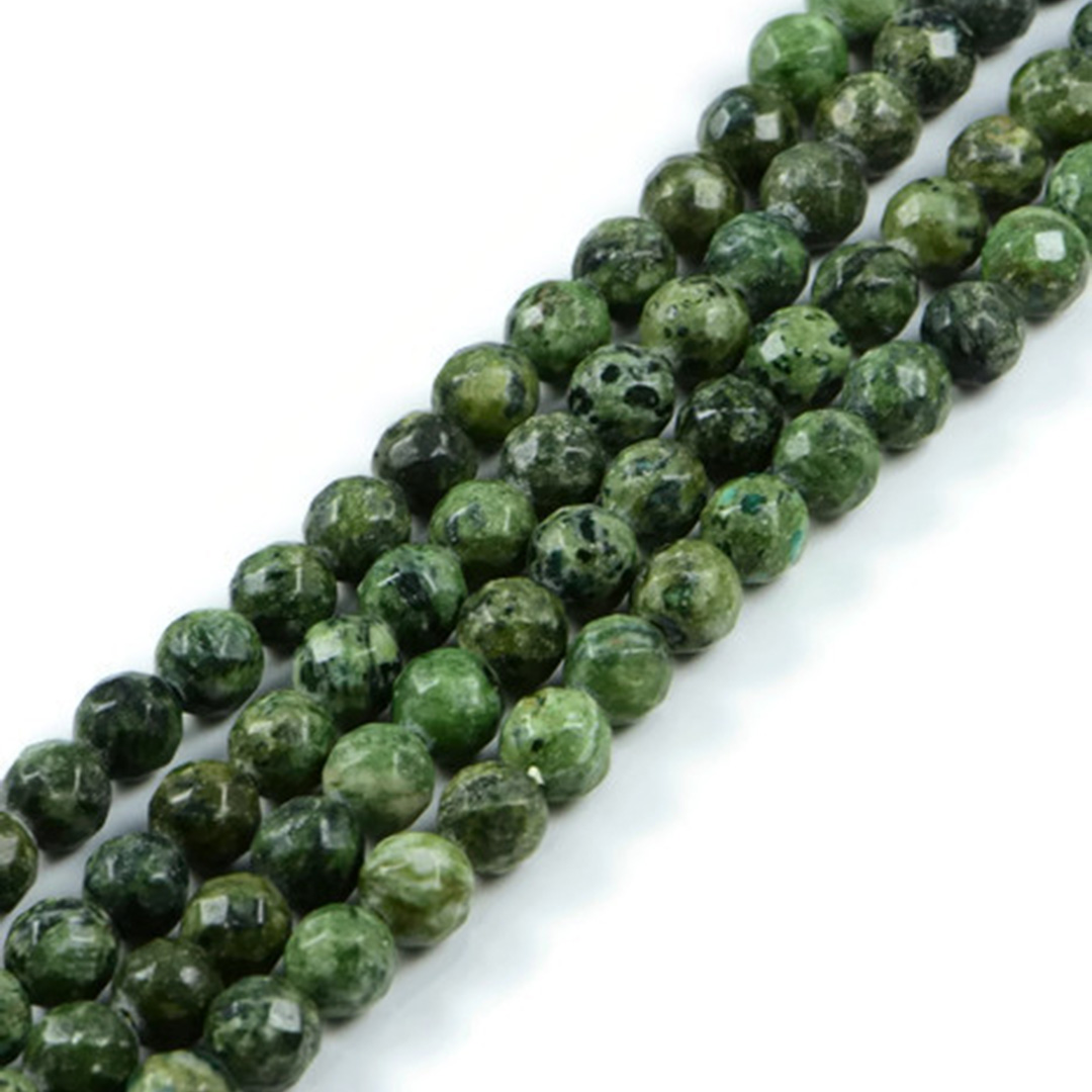 Semi Precious Beads|6mm Ruby Zoisite Beads | AqBeads.Uk