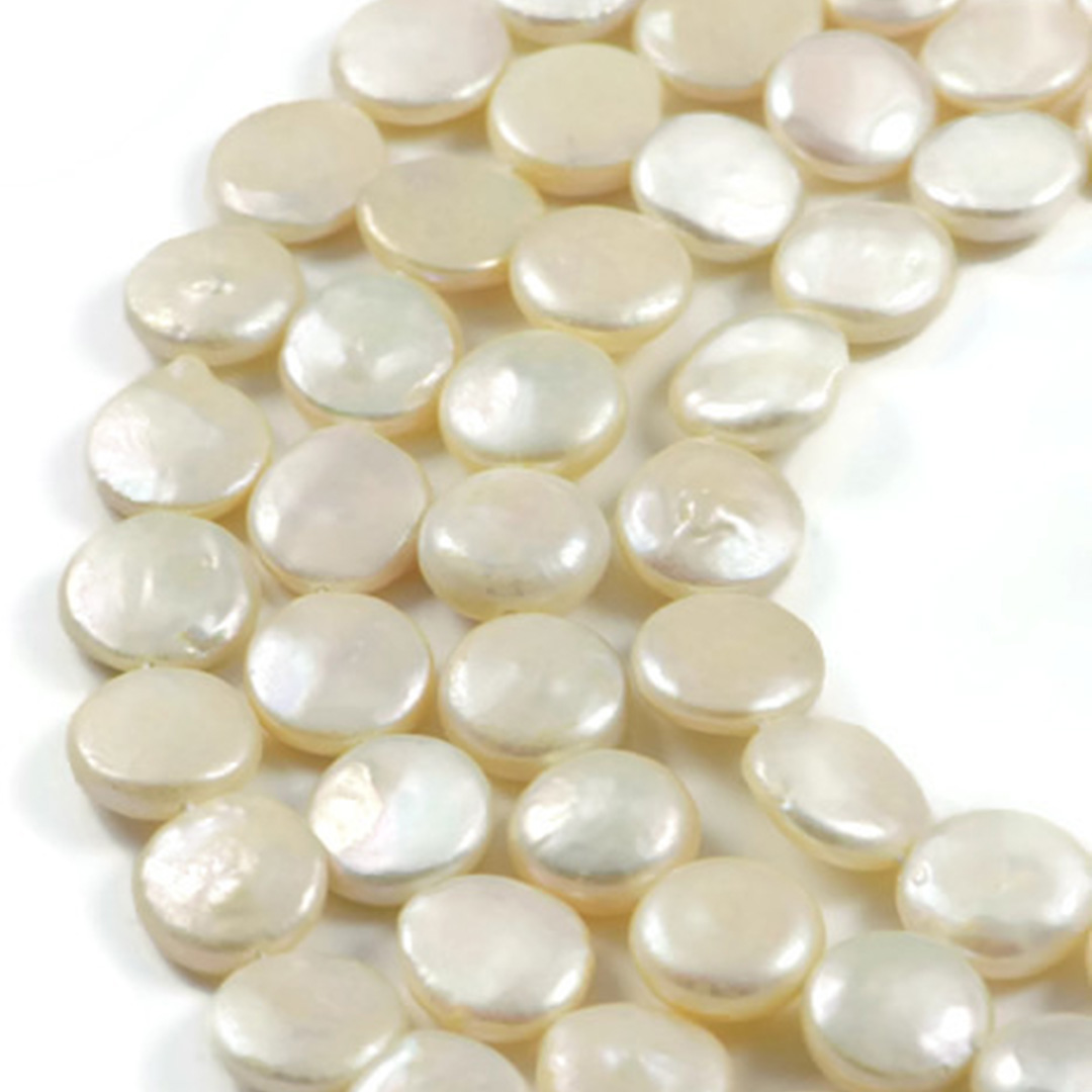 White Stunning Large Round Fresh Water Cultured Pearls 11-12mm (15-Inch  Strand) 