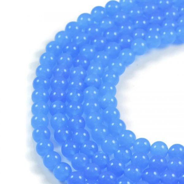 Semi-Precious Natural Aquamarine 10mm Round  Gemstone Jewellery making Beads 15"