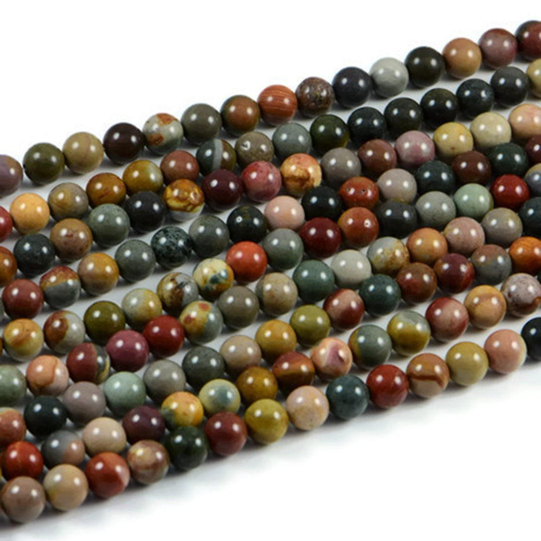 Gemstone Beads|8mm Jasper Beads | AqBeads.Uk
