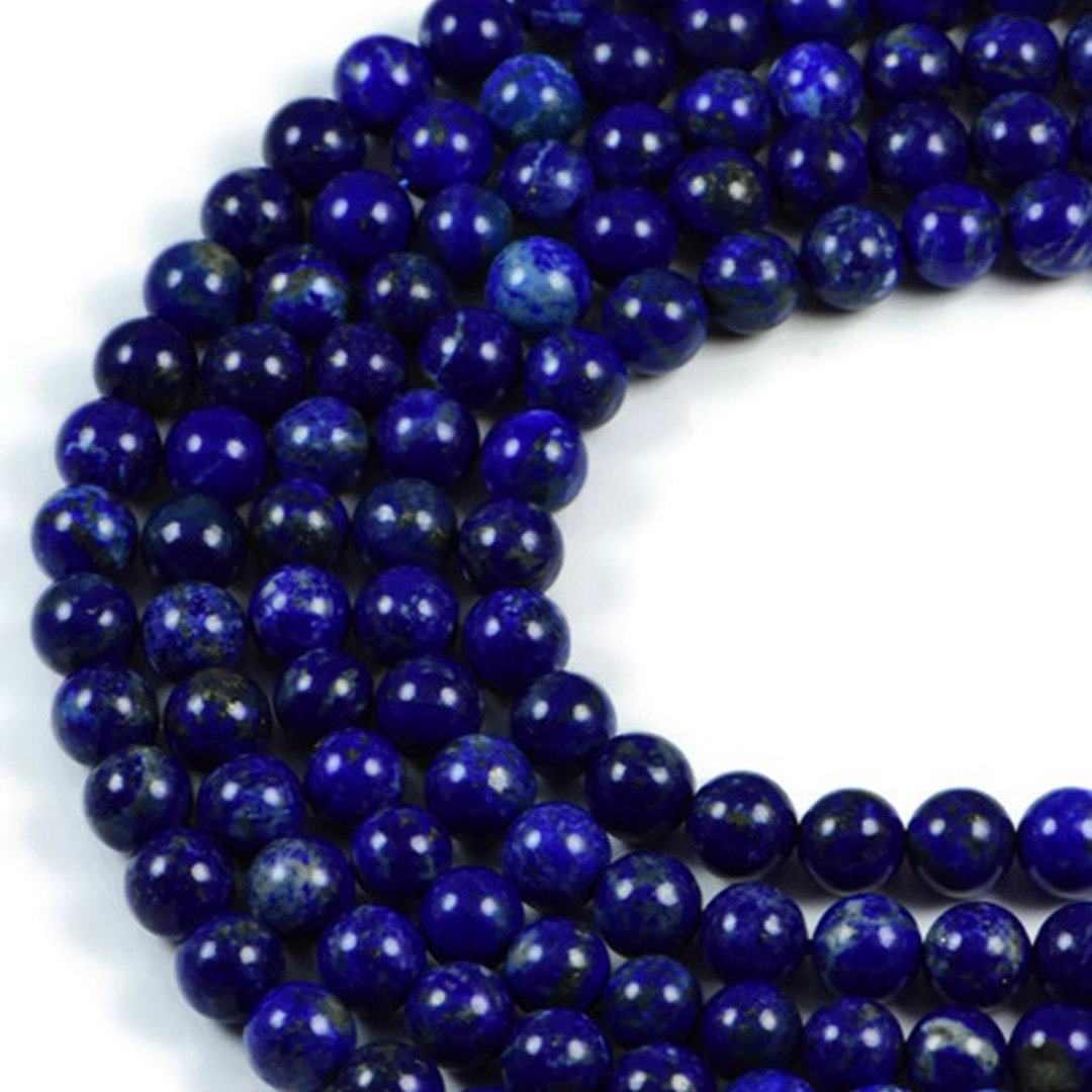 Semi Precious Beads|6-8-10mm Lapis Lazuli Beads | AqBeads.Uk