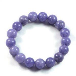 Semi-Precious Gemstone 10mm Aquamarine Beads 6.75" Stretch Bracelet on Elastic Cord