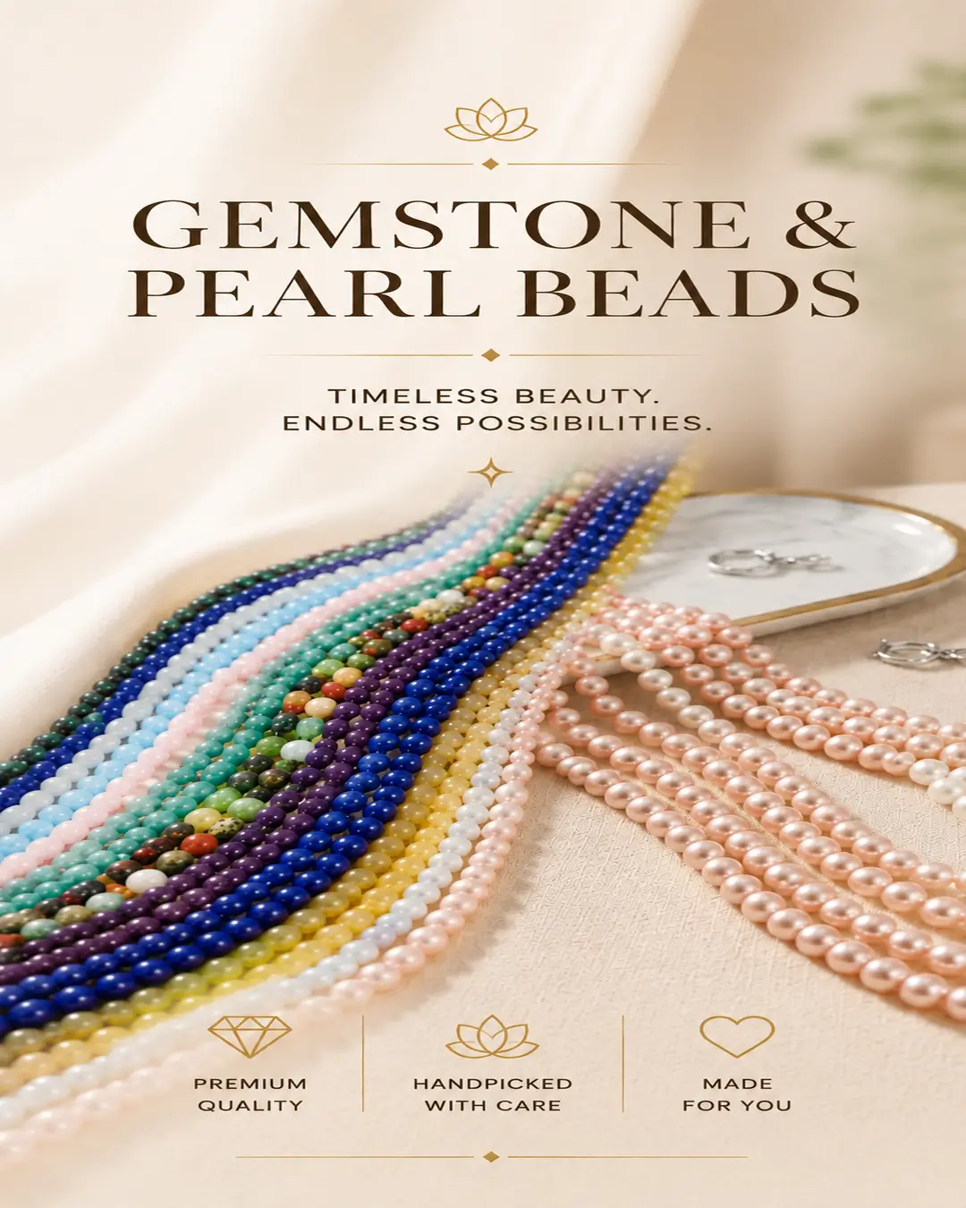 phone pearl & gemstone banner